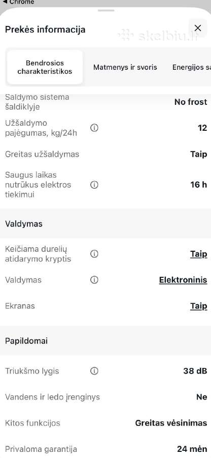 Parduodamas šaldytuvas Samsung Rb37k63611l - nuotraukos Nr. 5