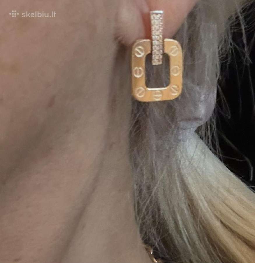Prabangūs išskirtiniai auksiniai Cartier auskarai - nuotraukos Nr. 15