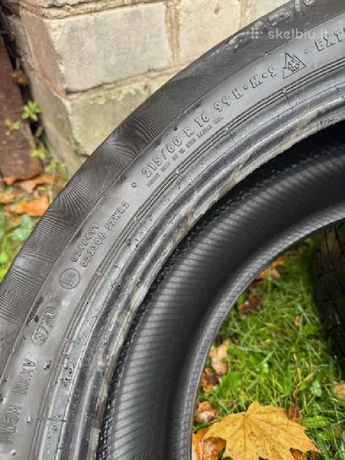 2vnt Continental 215/60/r16 M+s 4-5mm Vilnius - nuotraukos Nr. 3