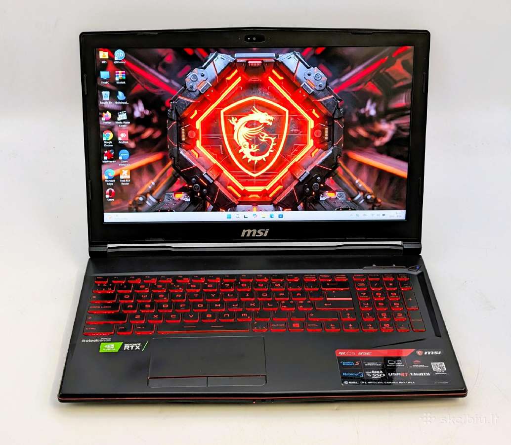 Msi Gl63 8se i7 16gb 512gb SSD Rtx 2060 6gb - nuotraukos Nr. 3
