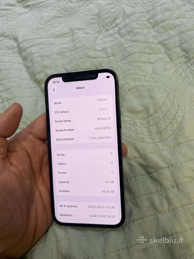 iPhone 12 64gb baterija 92 - nuotraukos Nr. 4