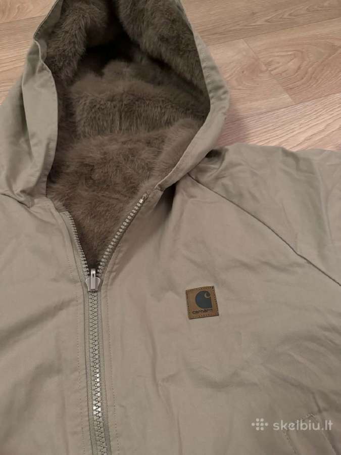 Carhartt Chaki spalvos žieminė striukė su kailiu - nuotraukos Nr. 2