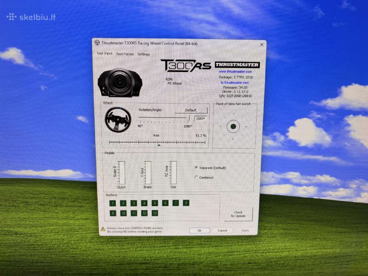Thrustmaster T300 RS žaidimų vairas - nuotraukos Nr. 6