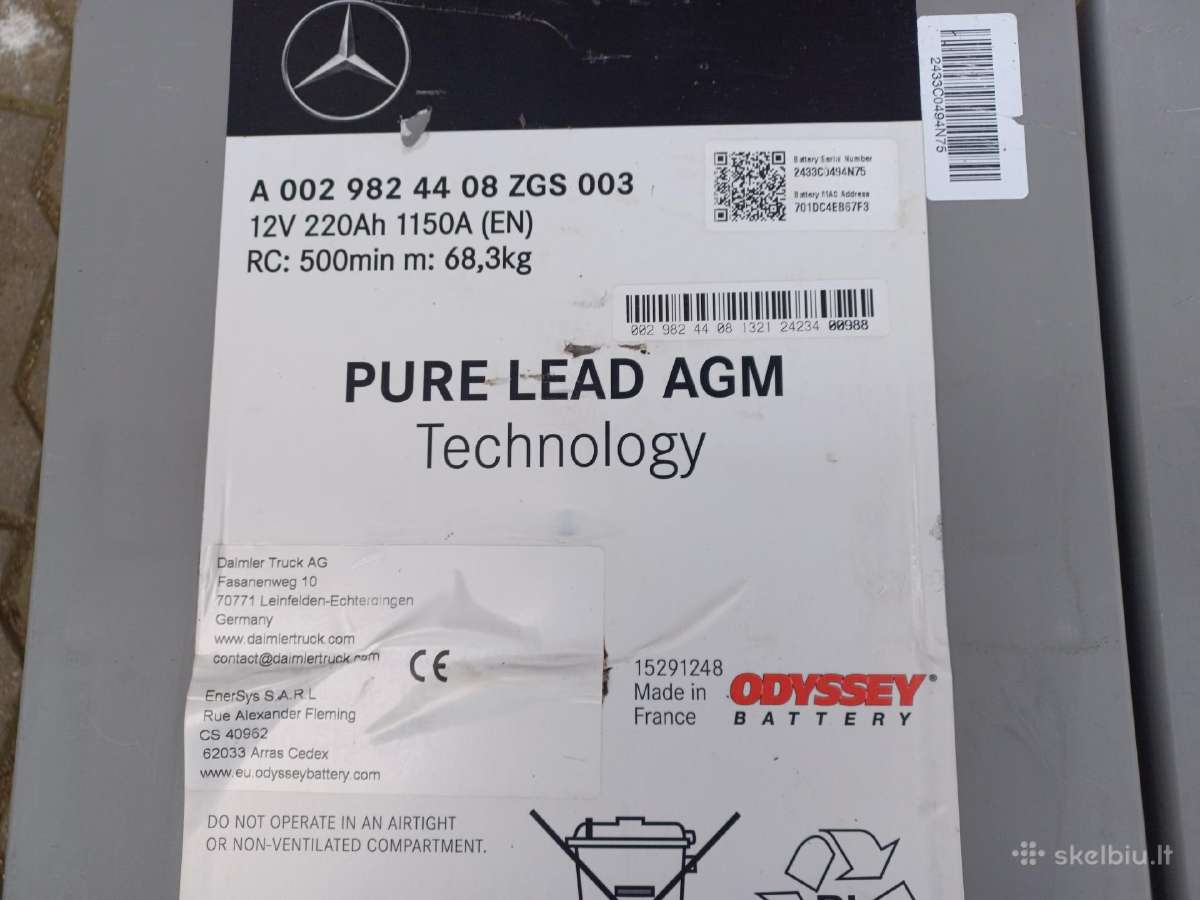 Mercedes-benz, originalūs akumuliatoriai - nuotraukos Nr. 2