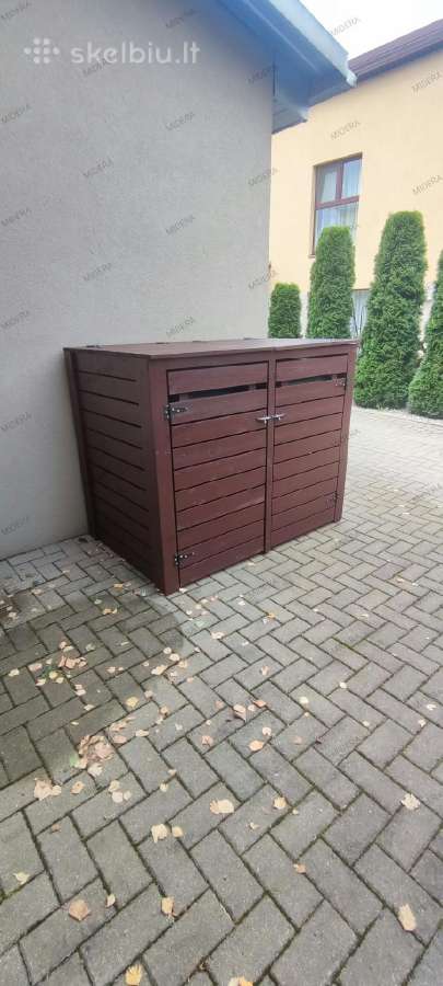 Medinės šiukšlių konteinerių pastogines - nuotraukos Nr. 6