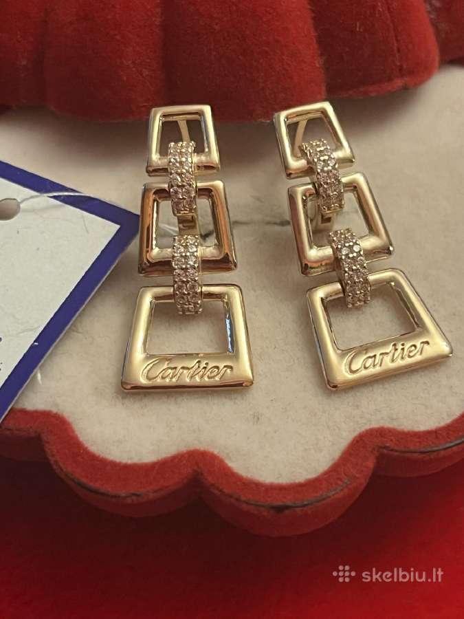 Prabangūs išskirtiniaiauksiniai Cartier auskarai - nuotraukos Nr. 7