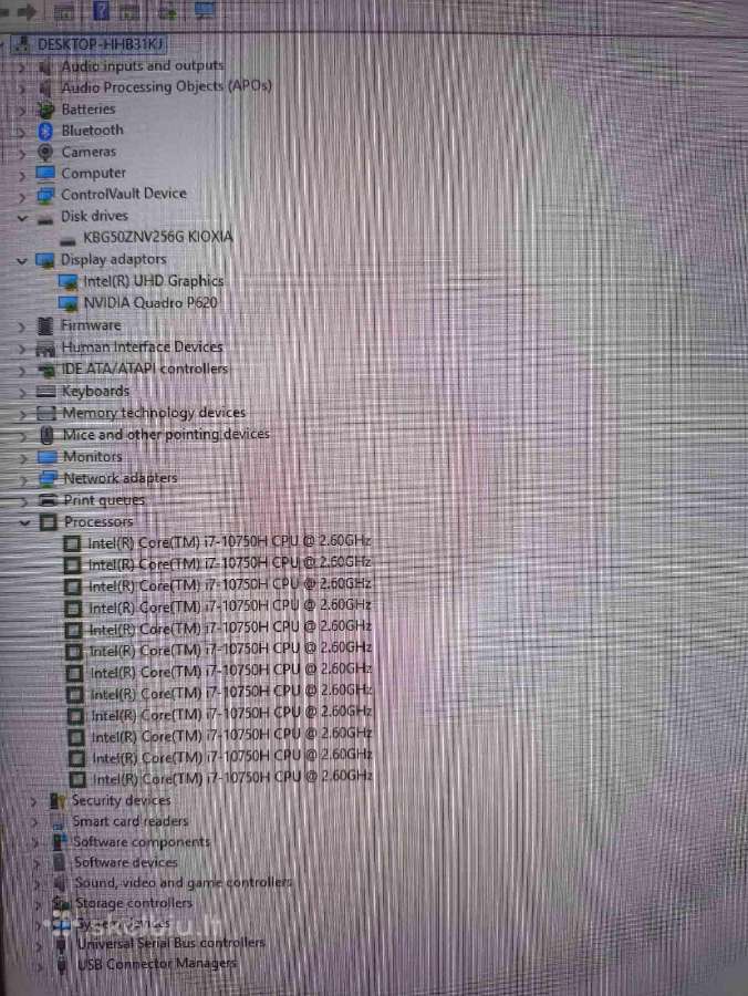 Precision 15.6 i7-10750h 16gb 256gb P620 4gb 1% - nuotraukos Nr. 5