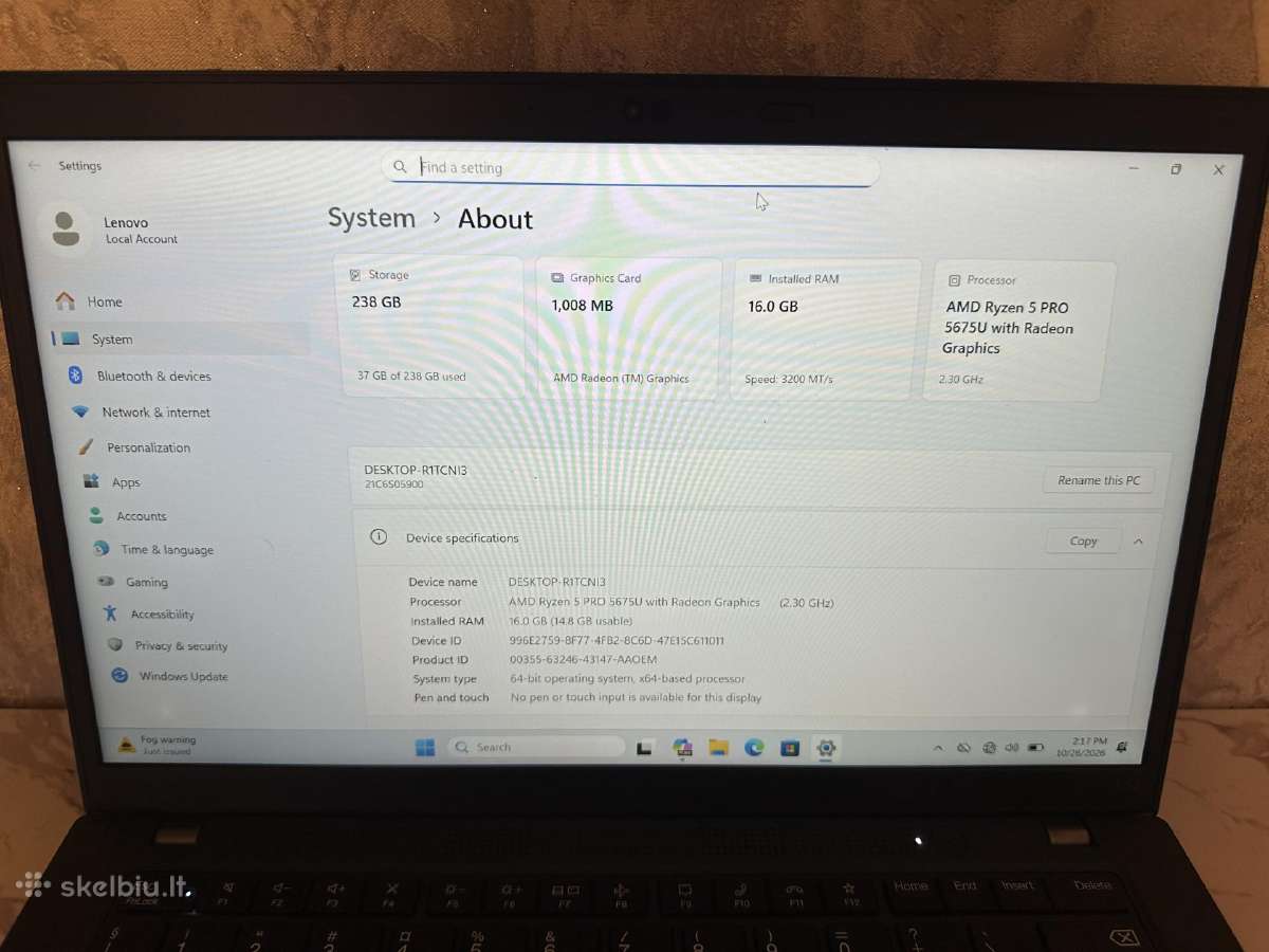 Lenovo l14 gen4 - nuotraukos Nr. 2