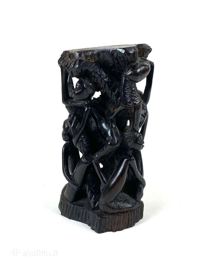 Medinė, dvipusė Makonde Ujamaa statula - nuotraukos Nr. 9