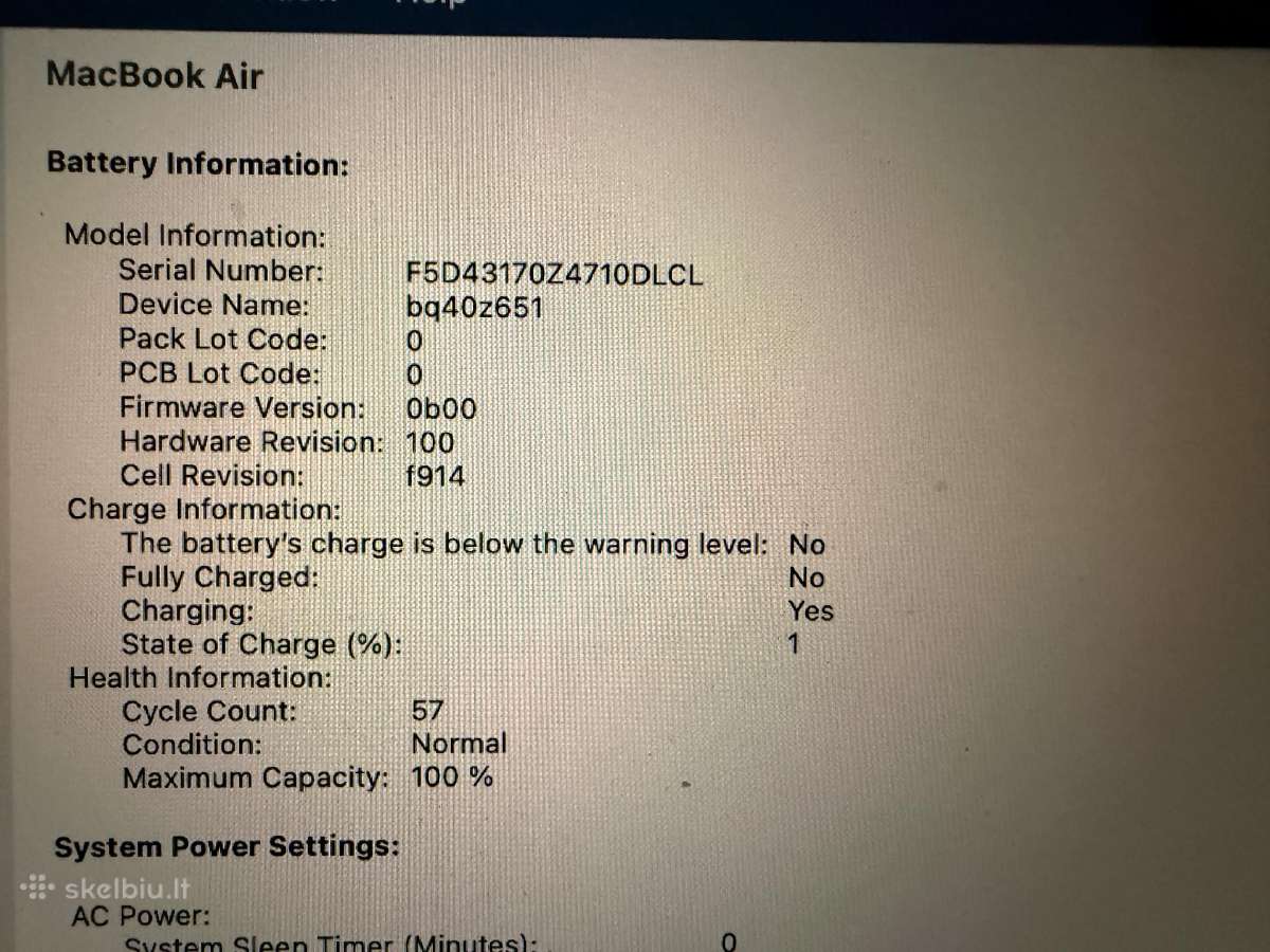 Apple MacBook Air M3 - 100% battery life - nuotraukos Nr. 4