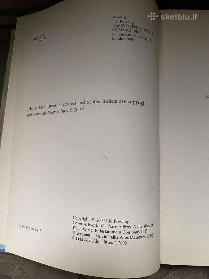 J.k. Rowling. Haris Poteris ir ugnies taurė - nuotraukos Nr. 3