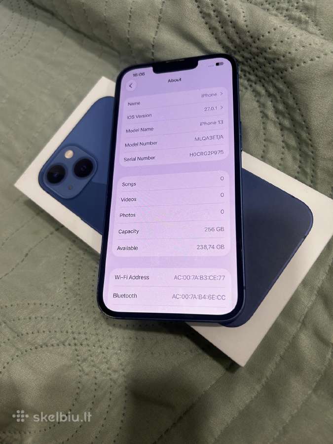 iPhone 13 256gb baterija 91 - nuotraukos Nr. 3