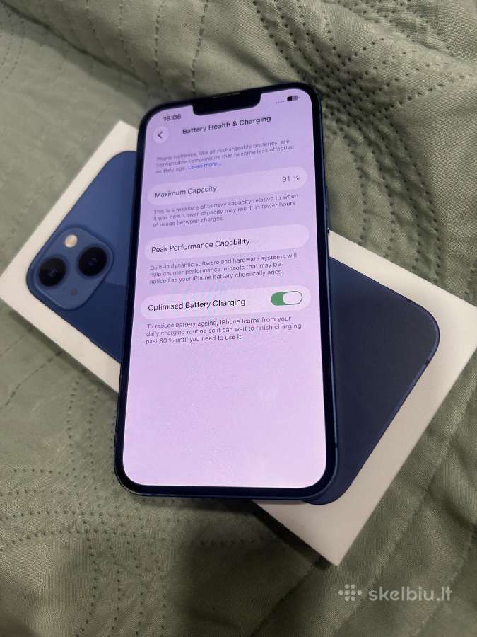 iPhone 13 256gb baterija 91 - nuotraukos Nr. 4