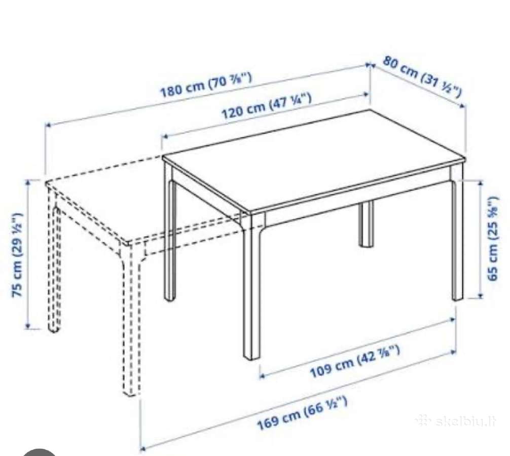 Ikea išskleidžiamas stalas - nuotraukos Nr. 2