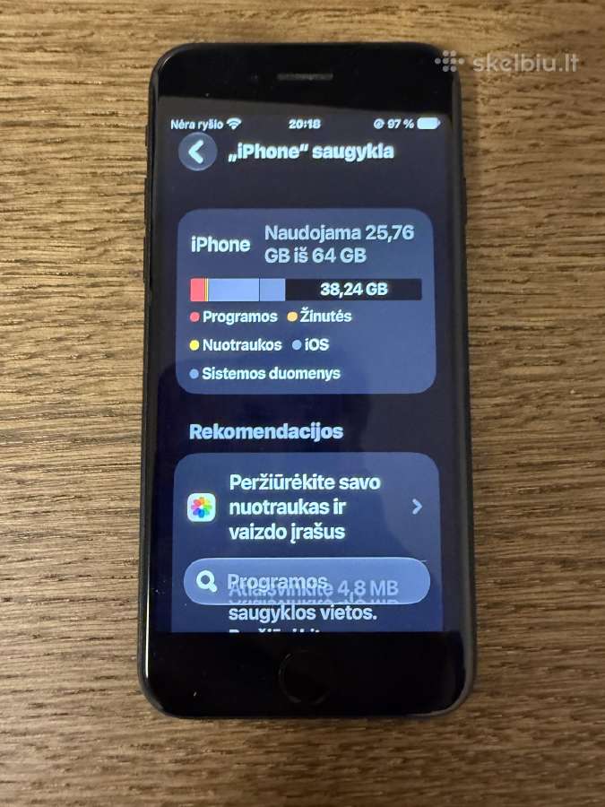 iPhone Se 2020 64gb idealios būklės - nuotraukos Nr. 5