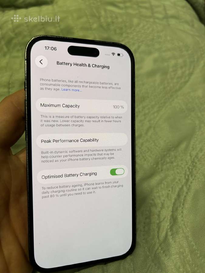 iPhone 14 pro 128gb baterija 100 - nuotraukos Nr. 3