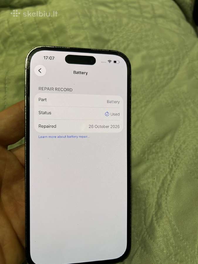 iPhone 14 pro 128gb baterija 100 - nuotraukos Nr. 5