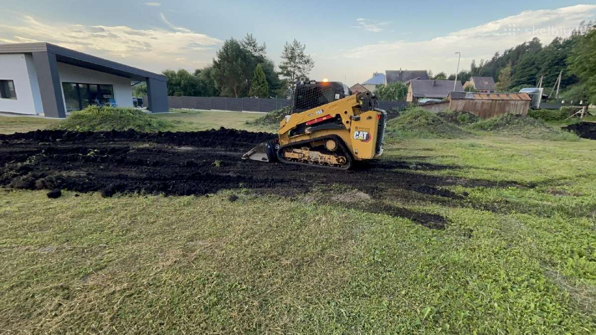 Žemės darbai sklypo lyginimas bobcat paslaugos - nuotraukos Nr. 2