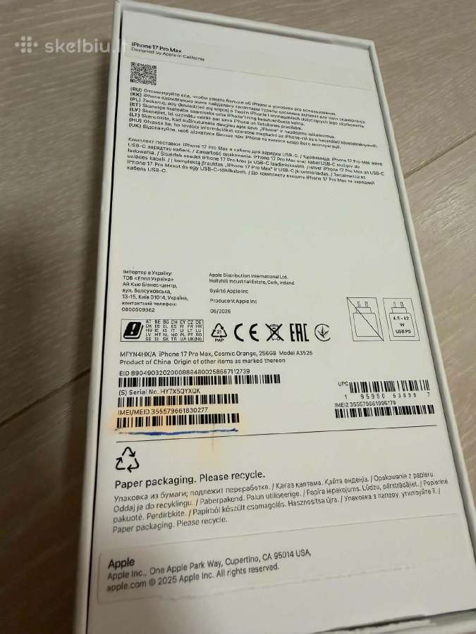 iPhone 17 pro max 256gb - nuotraukos Nr. 6