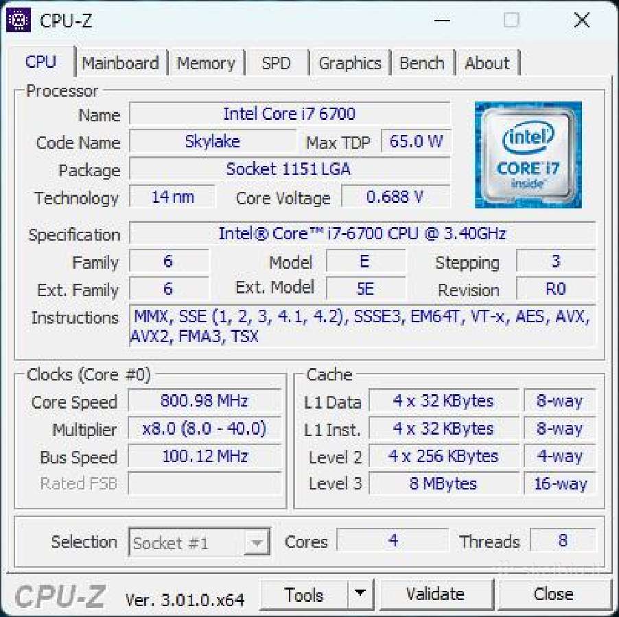 Intel Core i7-6700 + aušintuvas (Lga1151) - nuotraukos Nr. 9