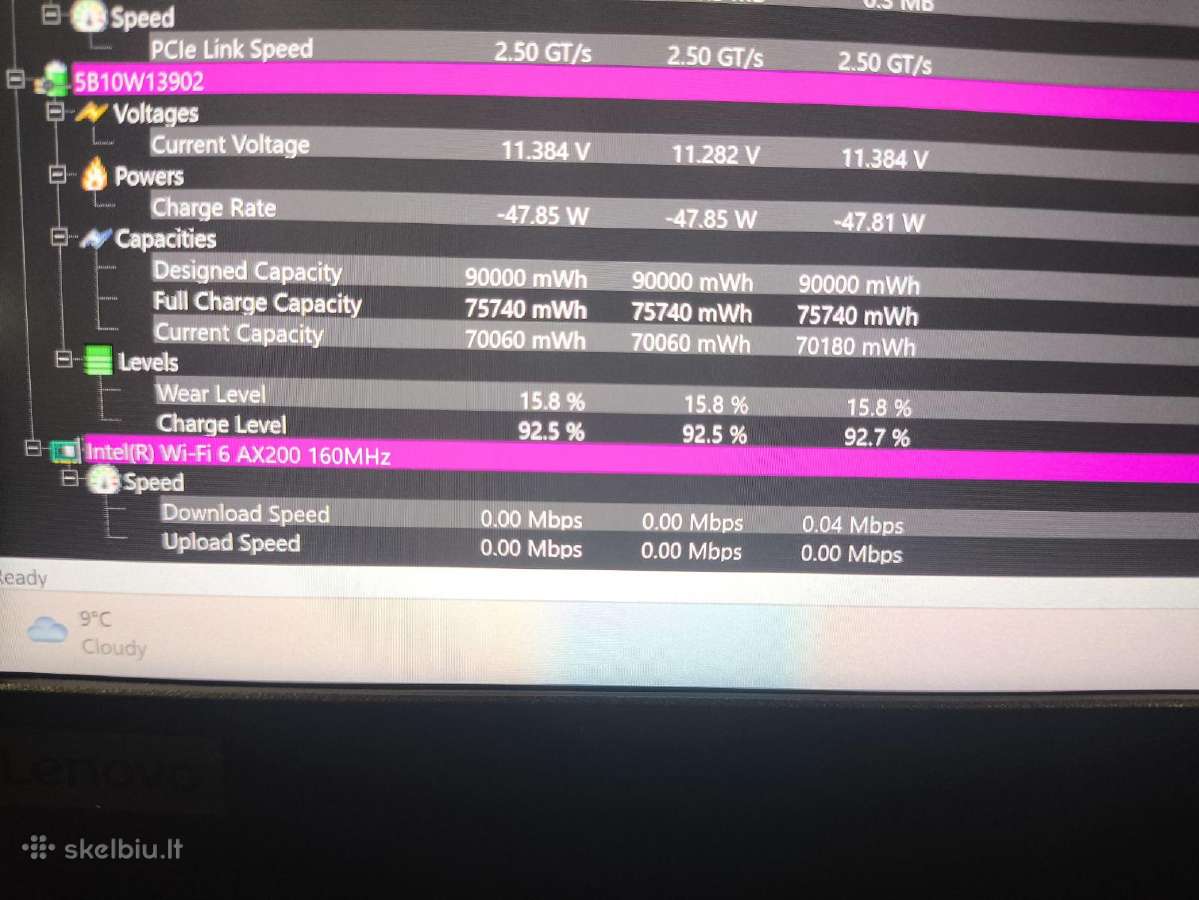 P53 15.6 4k i9-9880h 32gb 500gb Rtx 4000 8gb 16% - nuotraukos Nr. 8