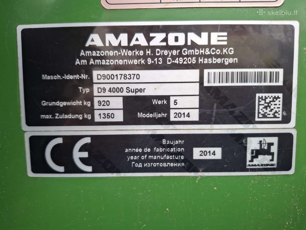 Sėjamoji Amazonė D9 4000 Super - nuotraukos Nr. 5