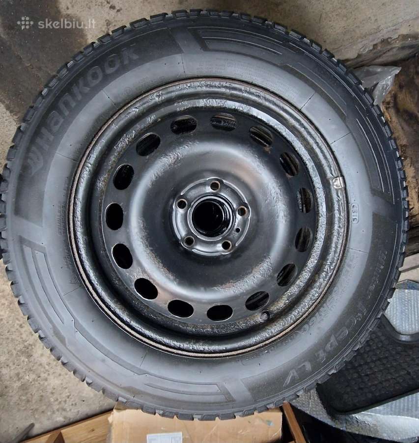 Žieminės padangos su skardinias diskais Hankook - nuotraukos Nr. 2