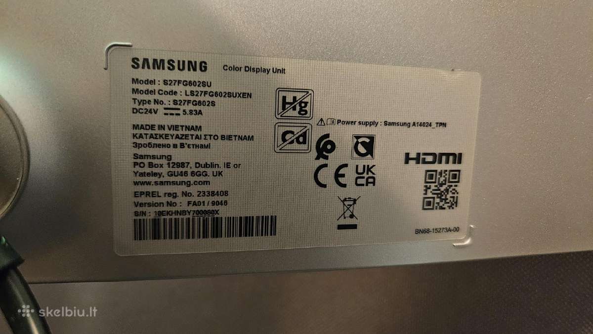 Samsung G6 Oled 2k 500hz Gaming monitorius - nuotraukos Nr. 3