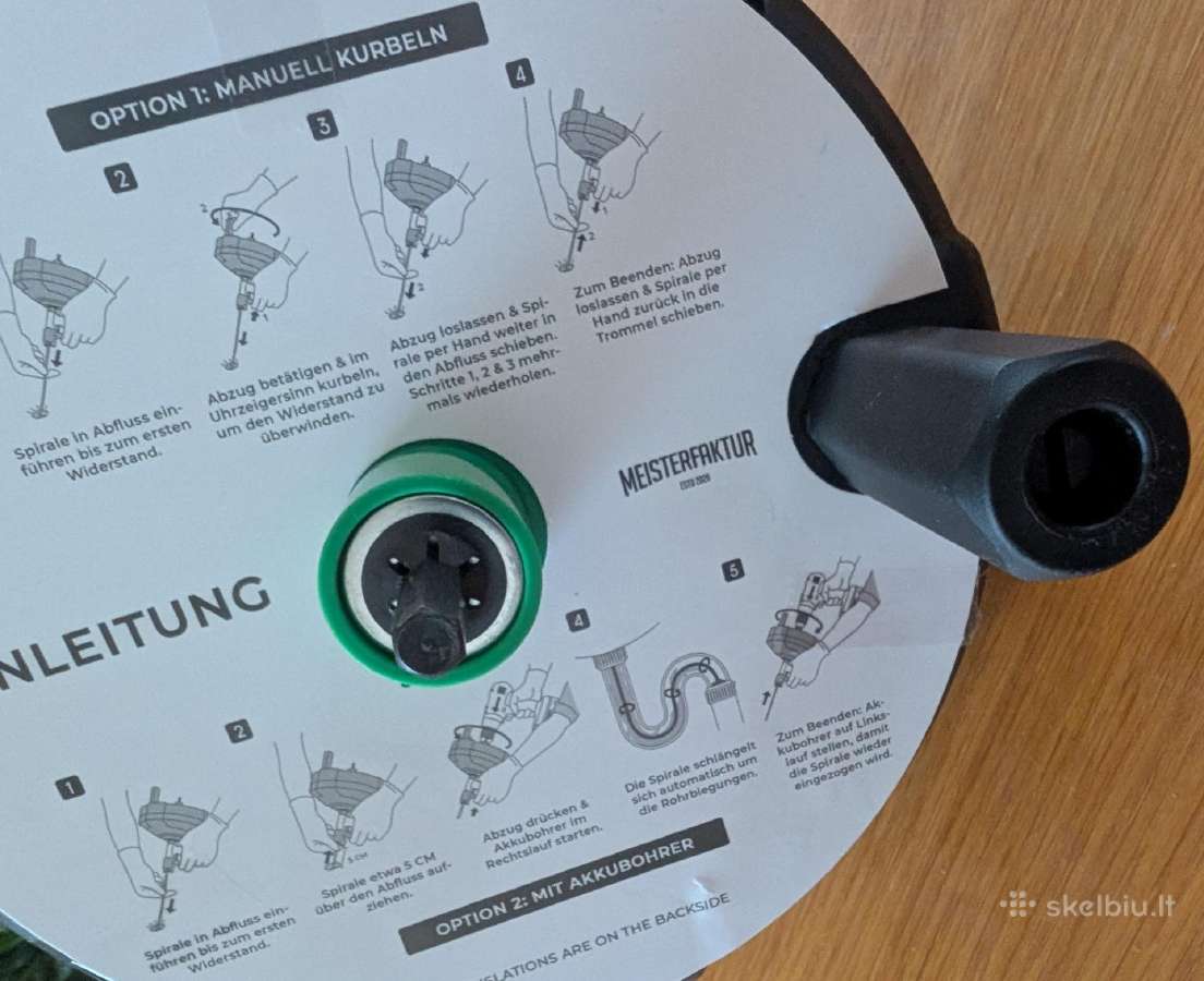 Vamzdžių valymo spiralė (trosas)meisterfaktur 7.5m - nuotraukos Nr. 4