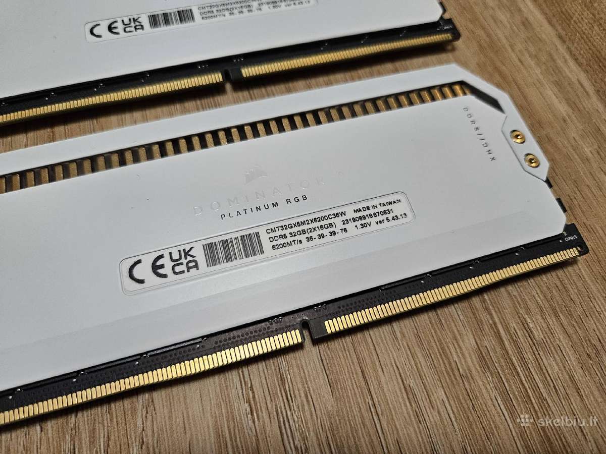 Corsair Dominator Platinum Rgb Ddr5 32gb 6200mhz - nuotraukos Nr. 3