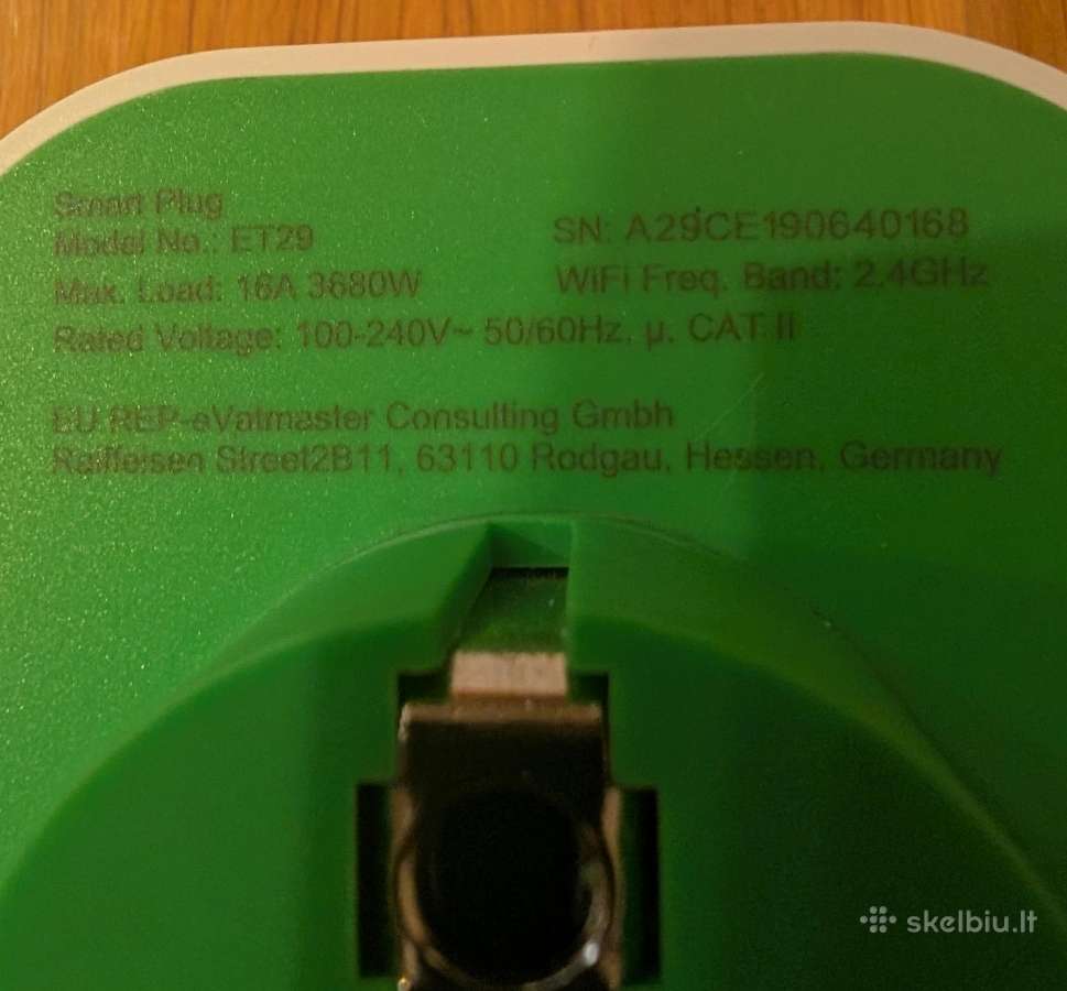 Dvikryptis WiFi išmanus lizdas Eightree Et29 16a - nuotraukos Nr. 3