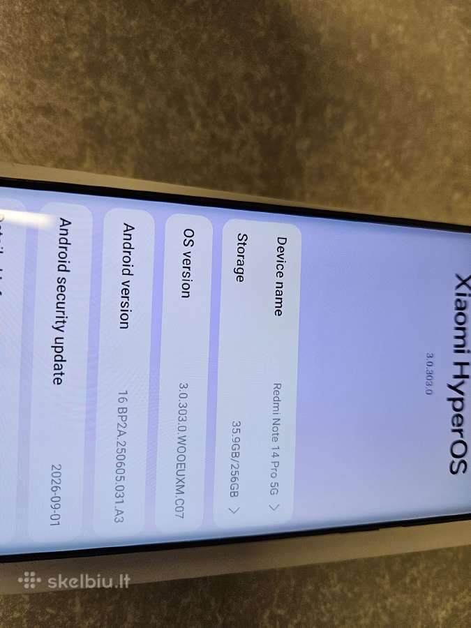 Idealios būklės Redmi Note 14 Pro 256 GB telefonas - nuotraukos Nr. 3