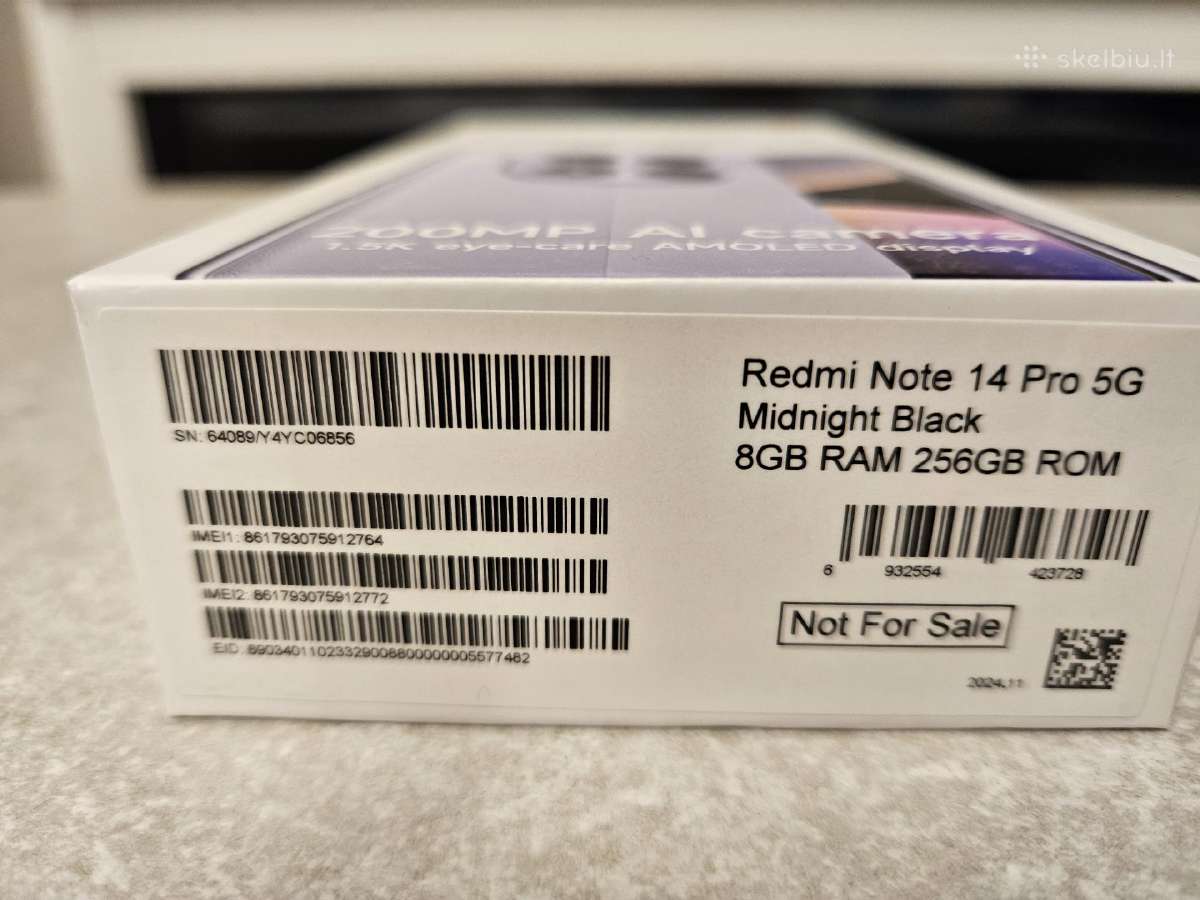 Idealios būklės Redmi Note 14 Pro 256 GB telefonas - nuotraukos Nr. 12