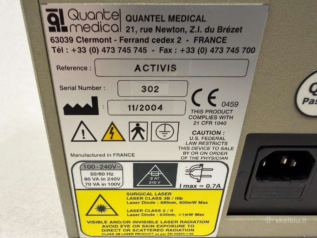 Quantel Medical Activis 689 nm Pdt lazeris - nuotraukos Nr. 11