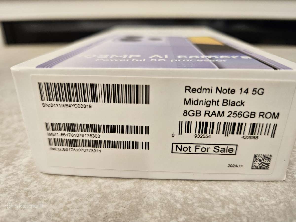 Idealios būklės Redmi Note 14 5G 256 GB telefonas - nuotraukos Nr. 13