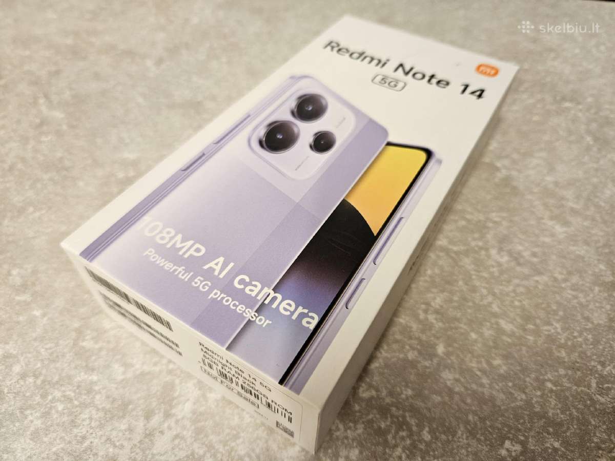 Idealios būklės Redmi Note 14 5G 256 GB telefonas - nuotraukos Nr. 14