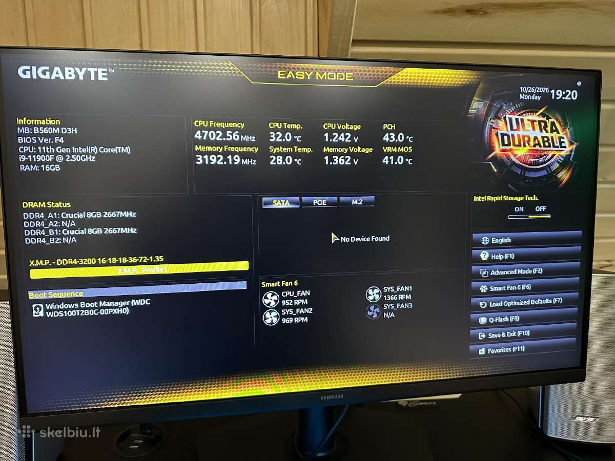 I9-11900f, 16gb Ddr4, 1t Nvme SSD, 3060 12 GB. - nuotraukos Nr. 9