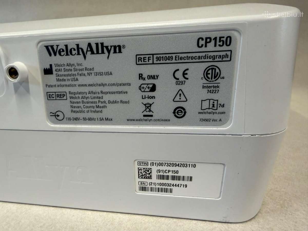 Welch Allyn Cp150 elektrokardiografas, 12 der. - nuotraukos Nr. 2