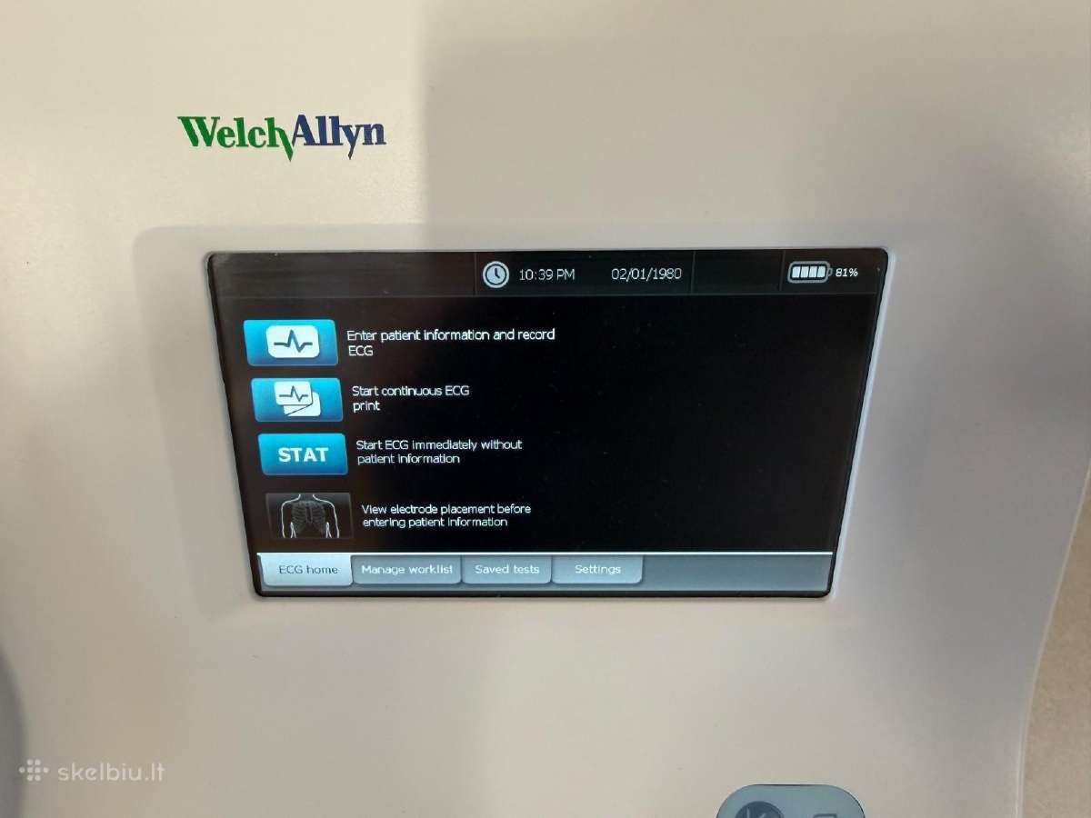 Welch Allyn Cp150 elektrokardiografas, 12 der. - nuotraukos Nr. 7