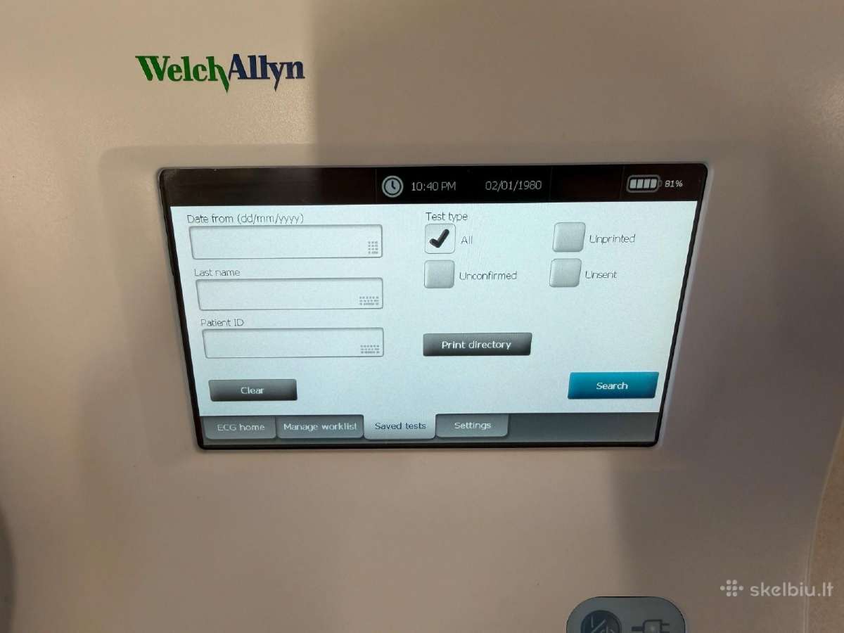 Welch Allyn Cp150 elektrokardiografas, 12 der. - nuotraukos Nr. 11