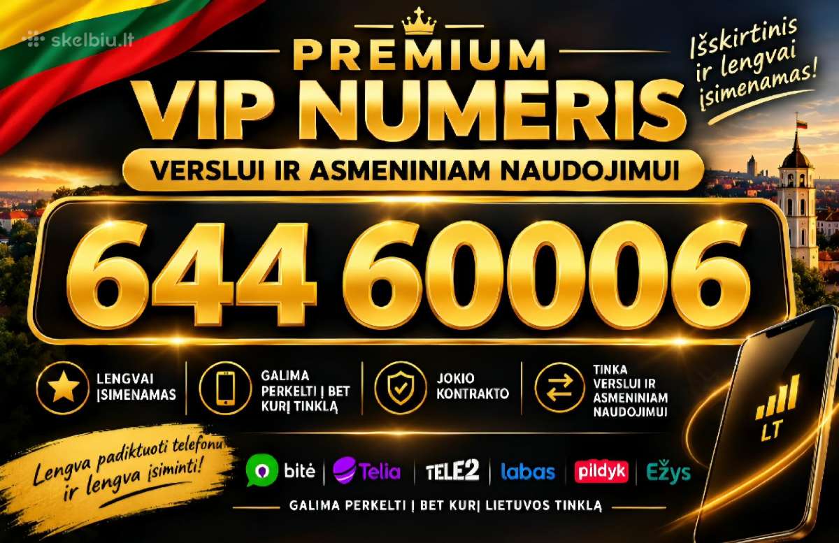 VIP nr 22222 07770 60006 - nuotraukos Nr. 2