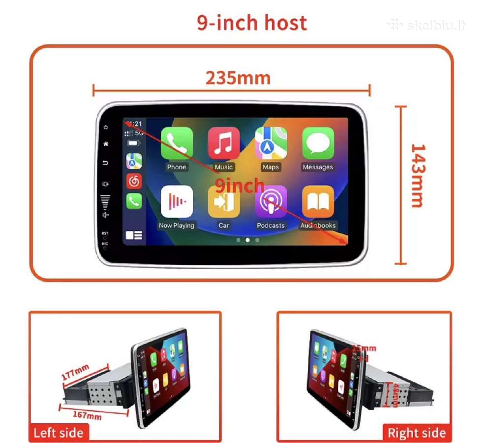 1din multimedia 9 4gb RAM 64gb flash - nuotraukos Nr. 11