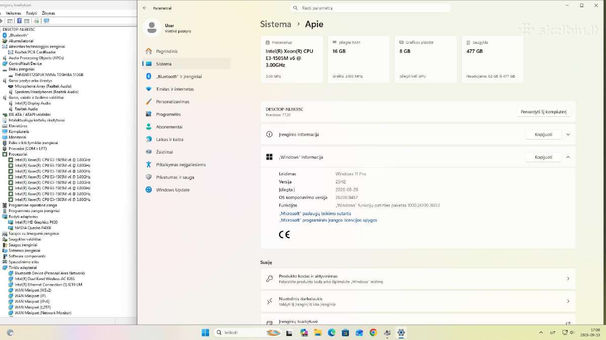 Premium klasės Dell Precision - nuotraukos Nr. 9