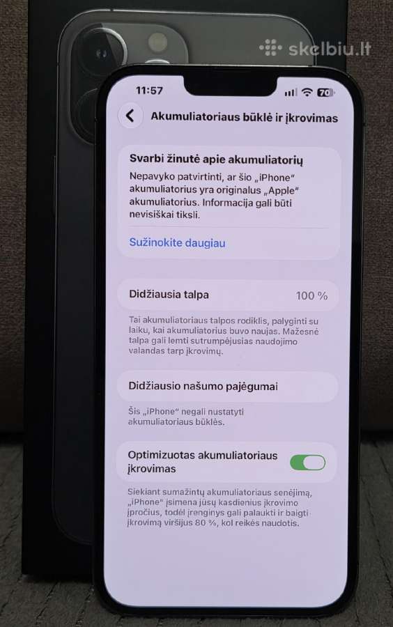 iPhone 13 pro max,nauja baterija - nuotraukos Nr. 3