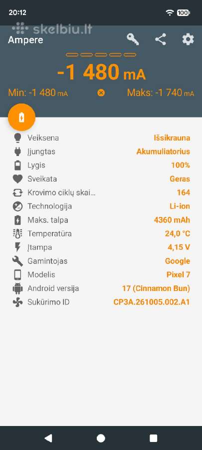 Google Pixel 7 8/128gb Android 17 - nuotraukos Nr. 3