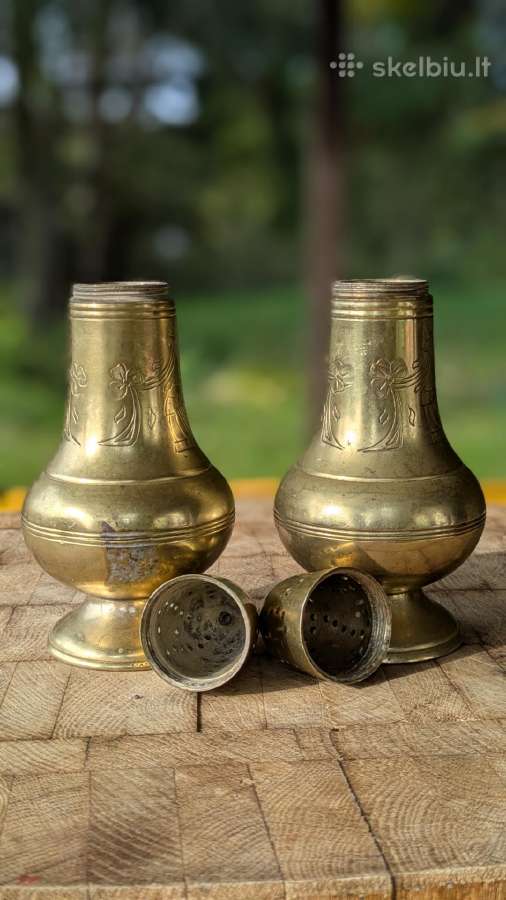 Didelės vintažinės druskinė ir pipirinė - nuotraukos Nr. 4