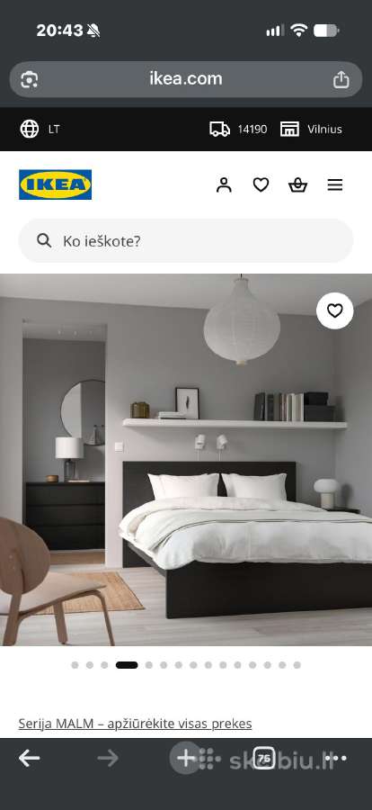 Lova be čiužinio ir spintelės - nuotraukos Nr. 3