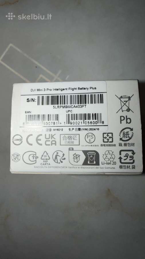 Diji Mini 3 ir 4 Pro baterija- Plius 3850mah 50min - nuotraukos Nr. 4