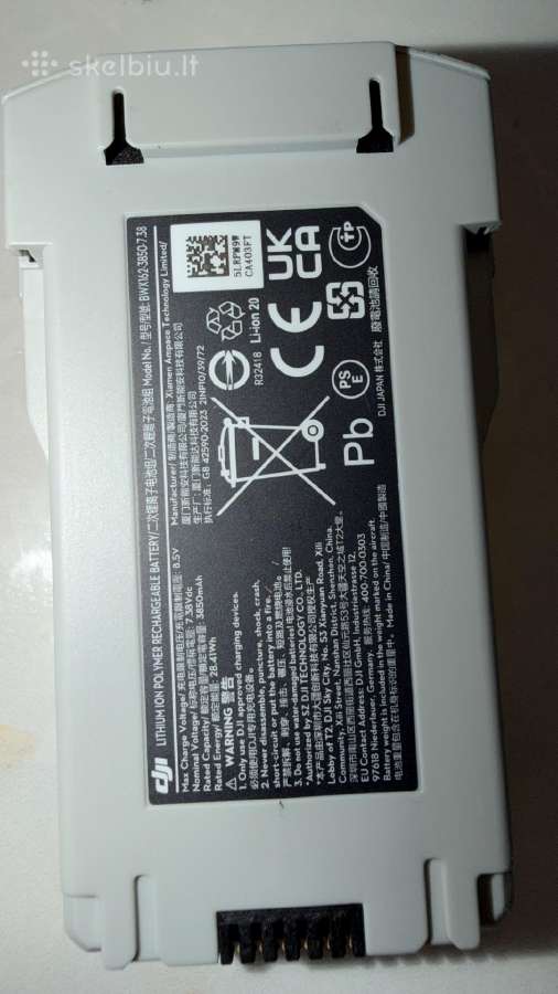 Diji Mini 3 ir 4 Pro baterija- Plius 3850mah 50min - nuotraukos Nr. 5