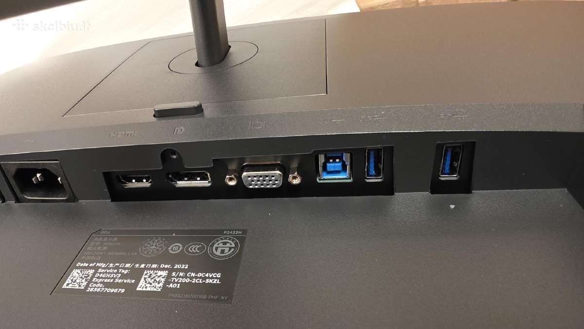 Monitorius Dell P2422h 24" - 70 € - nuotraukos Nr. 4